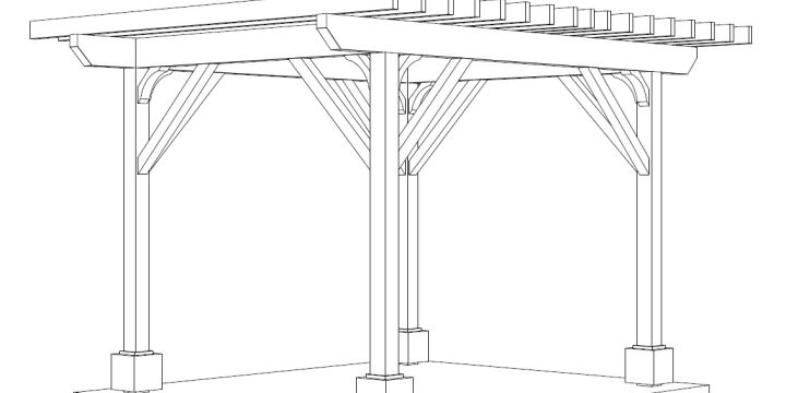 Open Outdoor Pergola - 120 SQ FT